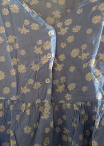 Daisy Print Peplum Top