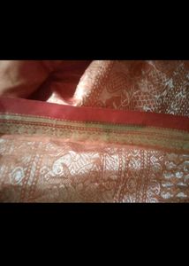 orange colour silk saree