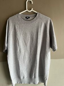Uniqlo Gray Knit Tee - Short Sleeve