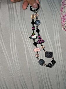 Asthetic cheetah printed Beaded Keychain Charm