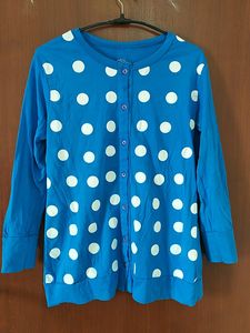 POLKA DOT COTTON CARDIGAN
