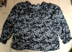 Black Beautiful Design Polyster Top