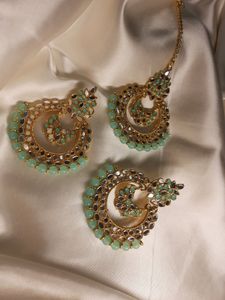 Beautiful Mangtika With Gorgeous Earrings 👌👌 TOTALLY New👌