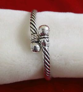 Elegant Twisted Silver Bracelet