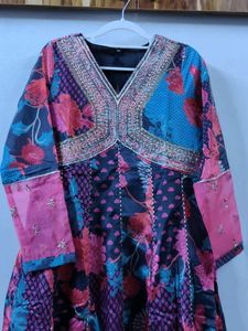 Vibrant Festive Gown with Dupatta