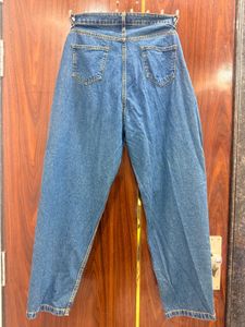 Blue Denim Wide Leg Pants