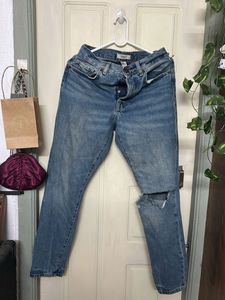 Vintage Wash Button Fly Jeans