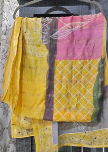 Yellow Kurta set with design
