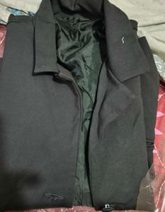 cotton Black Coat Blazer