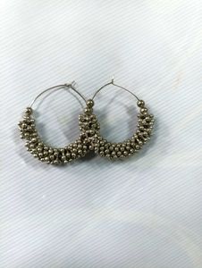 Stylish Beaded Hoop Earrings