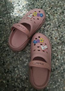 Cute Pink Crocs with Charms