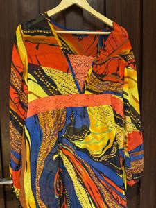 Boho Swirl Print Mini Dress