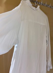 Zara White Long Sleeve Button-Up Shirt