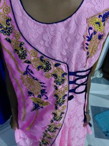 Pink Embroidered gown