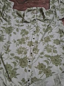 Floral Print Button-Up Shirt