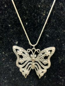 Jwelery Set With Silver 🦋Butterfly Pendant