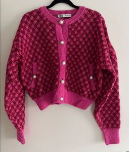 Zara Tweed-Style Knit Cardigan