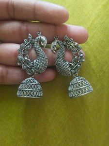 combo of 2 Exquisite Peacock Jhumka Earrings