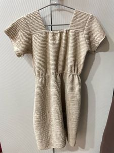 Textured Tie-Front Mini Dress