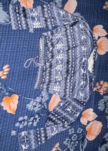 Cozy Nordic Print Cropped Sweater