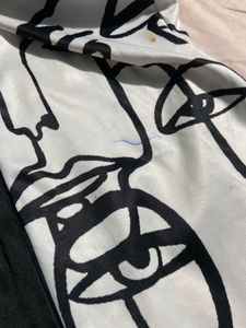 Abstract Face Print Maxi Dress