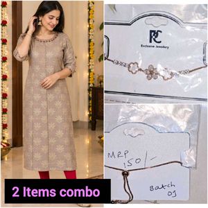 Kurta+Bracelet Ethnic Kurta with New Handband free