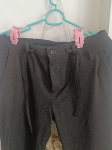 Unisex Dark Grey Casual Trousers