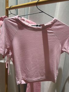 Pink Cropped T-Shirt XS