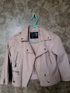Leather Pink Jacket For Kids
