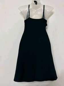branded Chic Black Mini Dress adjustable strips