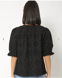 Eyelet Embroidered Top