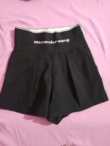 Alexander Wang Black Pleated Shorts