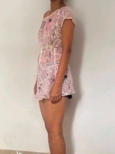 Sheer Floral Cover-Up Tunic