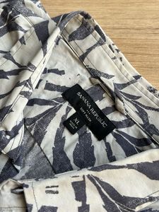 Men's Tropical Leaf Print Short Sleeve Shirt