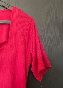 Ribbed Square Neck Top