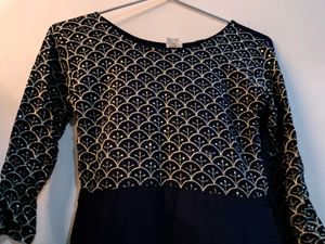 Elegant Navy Blue Anarkali
