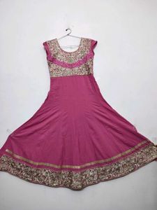 Pink Embroidered Anarkali Dress