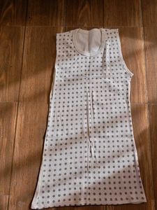 Gray Button-Up Jacket with Polka Dot Collar