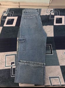 High Waisted Wide Leg Cargo Jeans