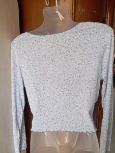 Cute Blue Floral Top