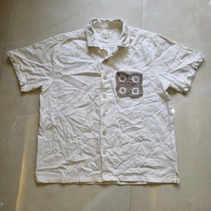 Crochet Pocket Men's Vintage Short Sleeve