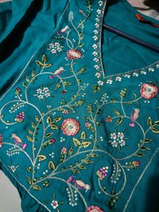 Elegant Teal Kurta Set with Dupatta