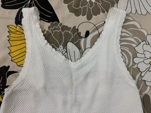 White Knit Tank Top