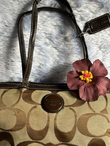 Vintage Coach Tote and Wallet Combo with Card