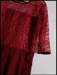 Elegant Lace Sleeve Maxi Dress