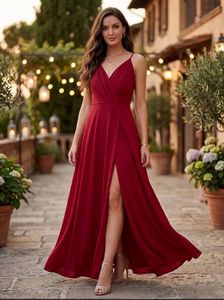 🌹Red Maxi Dress with Slit
