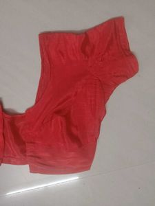 Vibrant Red Silk Blouse