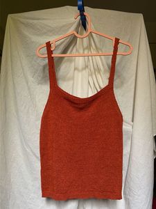 Forever21 Orange Knit Tank Top