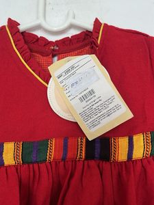 Red Embroidered Baby Girl Dress