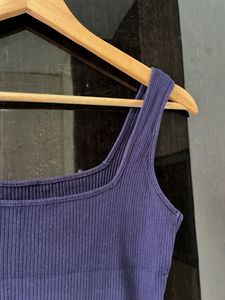 Ribbed Square Neck Tank Top